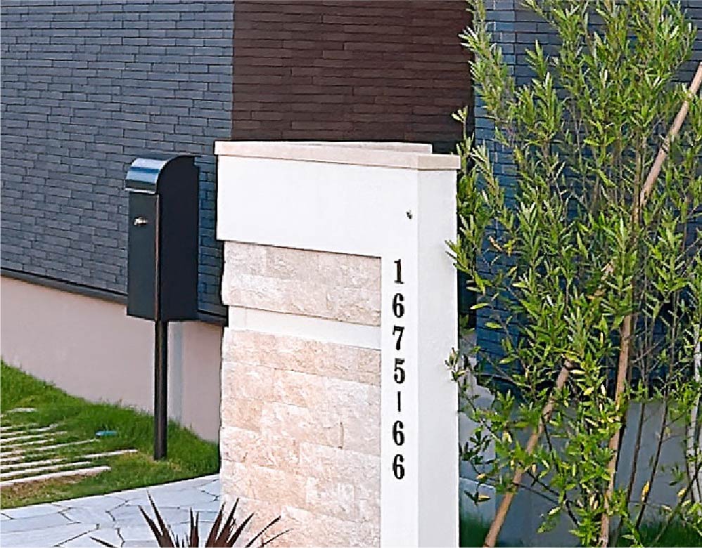 統一した門柱デザイン